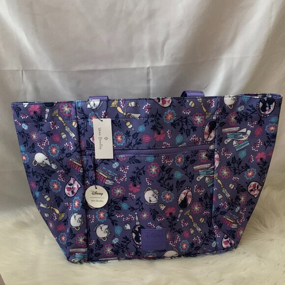 VERA BRADLEY X DISNEY Belle's Friends Large Drawstring Family Tote Bag - Picture 1 of 10